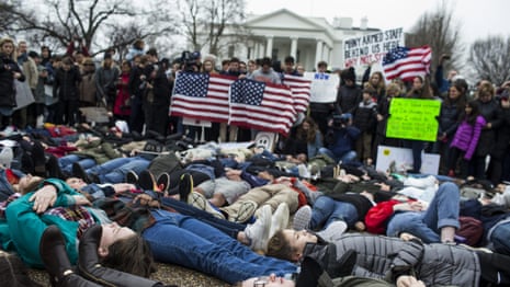 Protect kids, not guns: students stage gun reform protest in front of White House – video