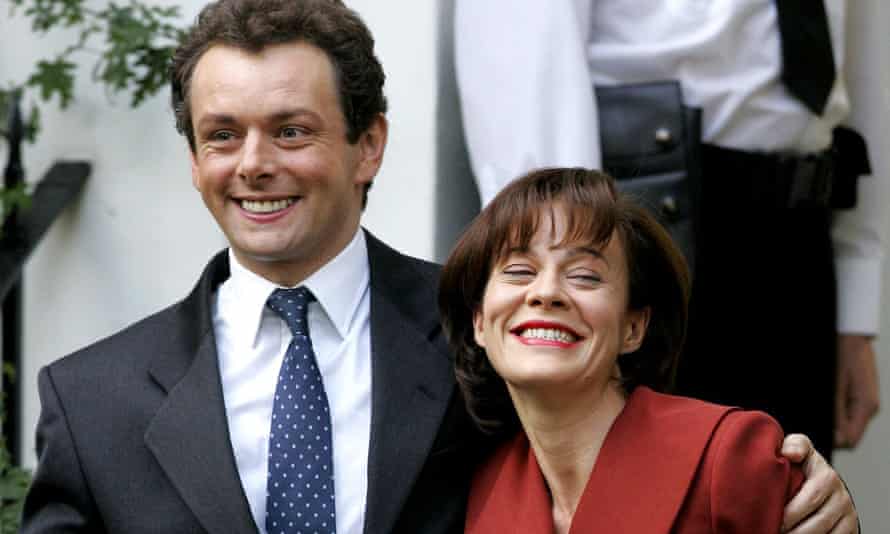 Michael Sheen as Tony Blair with Helen McCrory as Cherie on set in 2005’s The Queen.