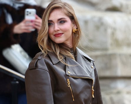 Chiara Ferragni at the Schiaparelli haute couture spring-summer 2026 show in Paris this week.