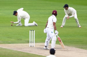 Stokes drops a catch from John Campbell.