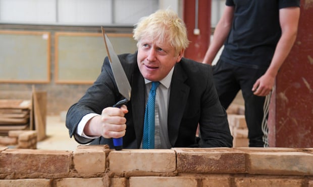 Boris Johnson during his visit to Exeter College.