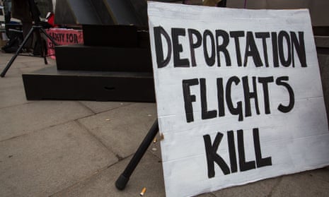 Sign at a protest against deportations, London, 11 February 2019.