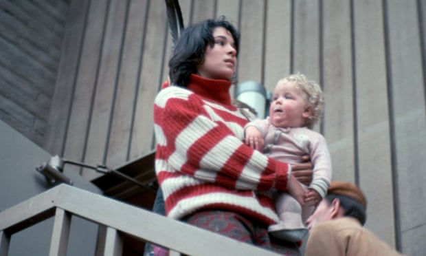 In the groove: Carolyn Garcia, second wife of Jerry Garcia of the Grateful Dead, holds her daughter Sunshine.