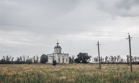 A church on the Donbass frontline in Sviato-Pokrovske, Donetsk, Ukraine, 23 July 2022