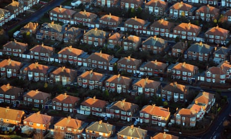 Aerial view of houses in Newcastle upon Tyne