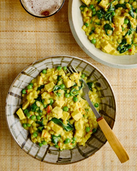 Petty Pandean-Elliot’s pearl barley pea and tempeh coconut curry.