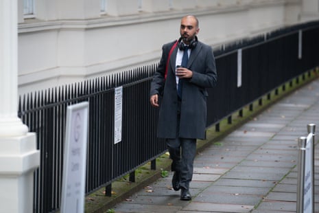 Imran Shafi, Boris Johnson’s former private secretary for public services, arriving at the Covid inquiry this morning.
