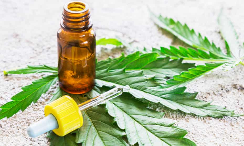 Cannabis - Marijuana oil extracts in jars and leaves for treatment
