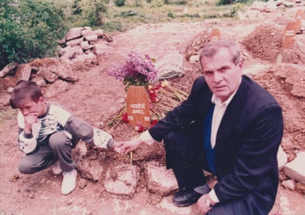 Džemil and his father at Amel’s grave