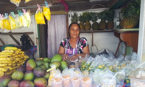 Maria Hernandez, 58, sells fruit and vegetables in San Pedro, Belize. She left El Salvador at the start of the civil war after her husband, a soldier, was killed.
