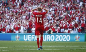 Damsgaard rues a missed chance.