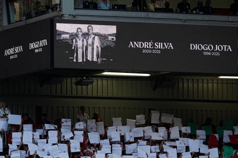 Tributes are made in memory of Liverpool's Diogo Jota and brother Andrew Silva