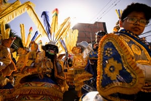 Dancers wearing traditional costumes
