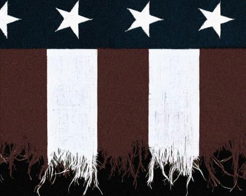 Frayed American flag