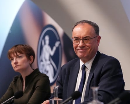 The Bank of England’s deputy governor Clare Lombardelli with its governor, Andrew Bailey, on Thursday.
