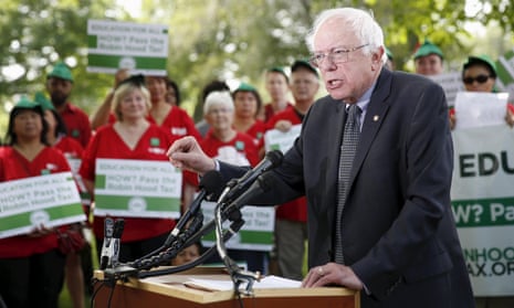 Presidential hopeful Bernie Sanders holds a news conference in Washington May 19, 2015. Photograph: Kevin Lamarque/Reuters