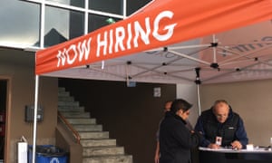 The entrance to Americas Survey Company, a Tijuana call center.