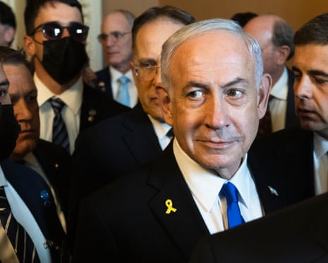 Benjamin Netanyahu at the Capitol on Wednesday.