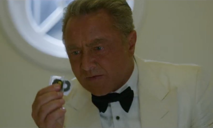 ‘This holds the formula – it can kill millions of people!’ … Michael Flatley in Blackbird.