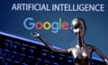 Google logo and the words ‘artificial Intelligence’