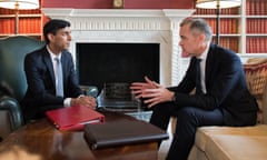 Mark Carney and Rishi Sunak in Downing Street before last year’s budget.