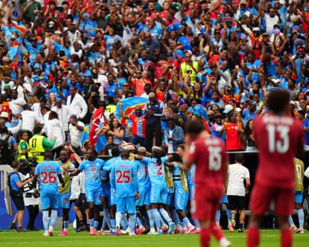 The Democratic Republic of nan Congo’s fans and players observe their equalising extremity successful their1-1 World Cup group shape tie against Portugal successful Houston, Texas.