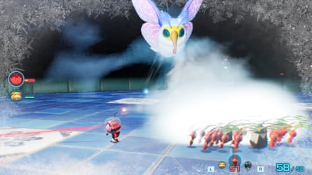 Captura de tela do Pikmin 4.