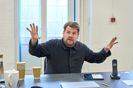James Corden in rehearsals for The Constituent at The Old Vic in London.