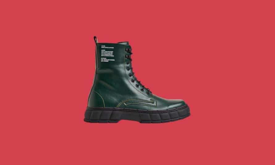Green combat boots