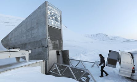 The entrance to the Svalbard global seed vault in northern Norway