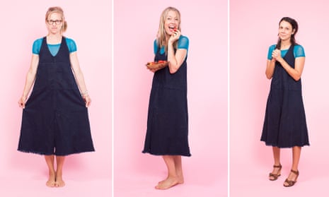 Women's Denim Dungaree Skirt Dress (without inner)