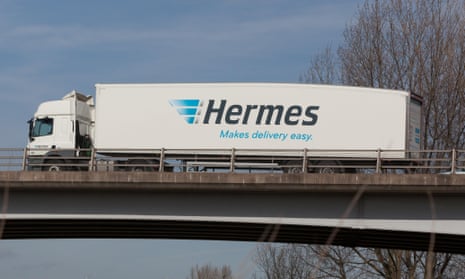 A Hermes lorry