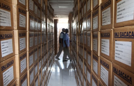 Gacaca court archives in Kigali in 2014
