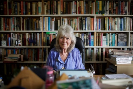 Jilly Cooper in her writing room at home in Gloucestershire