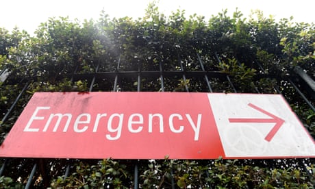 Emergency sign at St Vincent's hospital