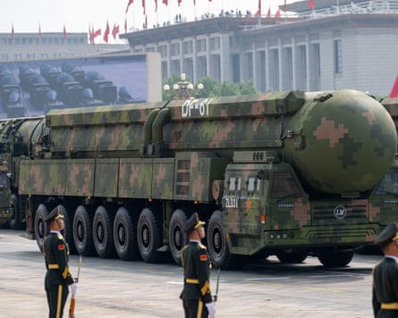 Land-based DF-61 intercontinental ballistic missiles.