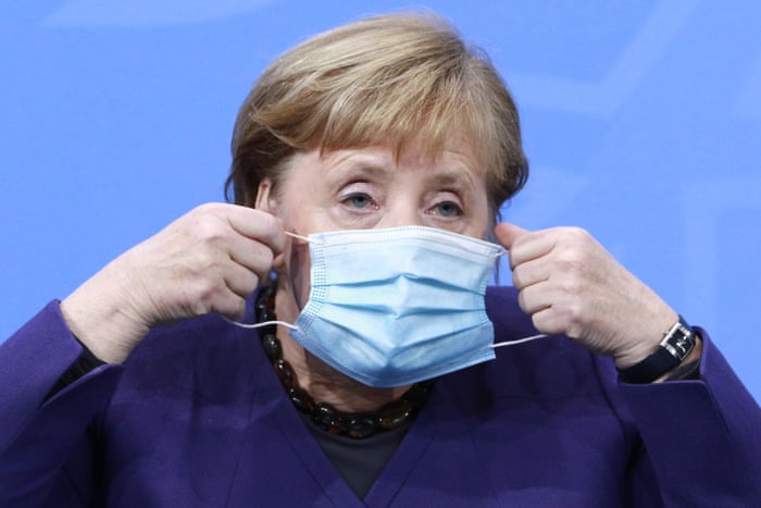 German Chancellor Angela Merkel attends a press conference after a video conference with German State Premiers about coronavirus measures, in Berlin, Germany, on 2 December 2020.