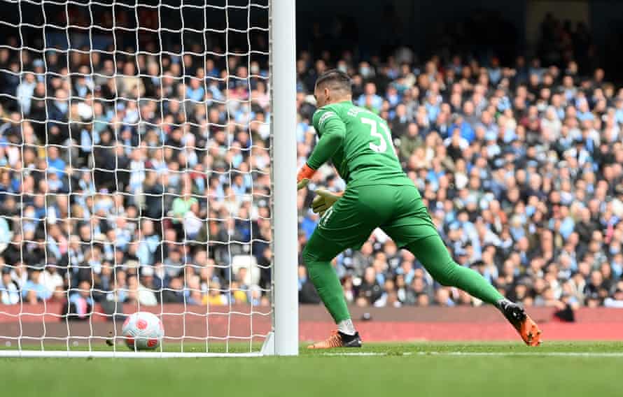 Manchester City v Liverpool: Premier League – live! | Premier League 2 Ederson of Manchester City chases after the ball after almost allowing it to enter his own net.