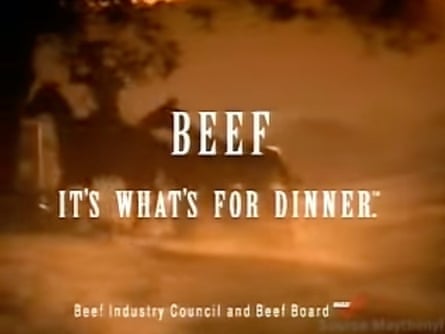 A still from the Beef It’s What’s for Dinner TV commercial.