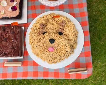 Felicity’s cake that looks like a doggy.