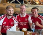 Arsenal fans use trains, planes and automobiles in race to Budapest for Champions League final As flights and hotels sell out and prices soar, supporters go to great lengths to see Gunners face Paris Saint-GermainSince Arsenals euphoric Premier League win last week, it has been a never-ending party in much of north London (apart from in Tottenham, although they had their own cause for celebration). And with Arsenal poised to play in the Uefa Champions League final on Saturday, Gooner fever is about to spread to the continent. So it was not surprising that in Stansteds departure lounge, about 30 miles north-east of central London, the teams iconic red-and-white shirts were an unmissable sight on Friday morning.Most Gunners – or Gooners, as they are colloquially known – were preparing to embark on (mostly indirect) journeys to Budapest, where Arsenal will face Paris Saint-Germain. Well get there by train, plane and automobiles, said Darren Cornish. The 53-year-old IT manager from Hemel Hampstead was not exaggerating. Arsenal fans the Guardian spoke to plan on trekking to the Hungarian capital via overnight buses and trains from surrounding countries after flights to Budapest spiked following their Premier League victory. Continue reading...