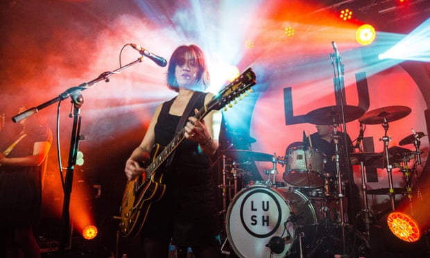 Berenyi with Lush performing in London in April 2016, their first show in nearly 20 years.