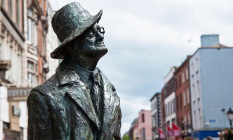 Statue of James Joyce in Earl Street, Dublin. 