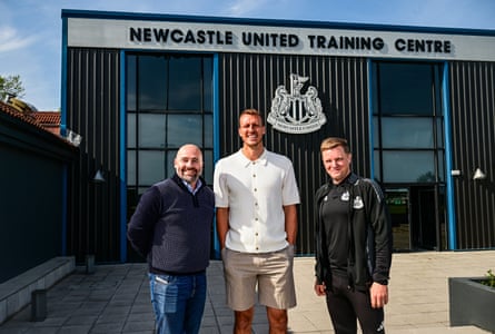 Paul Mitchell, Dan Burn and Eddie Howe.