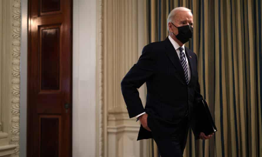 Joe Biden in Washington DC on 6 April.