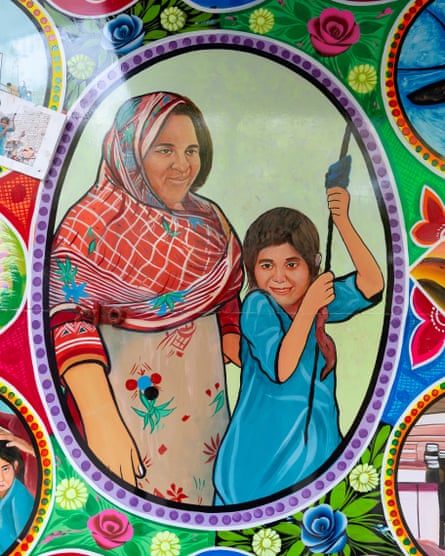 Sultana with her daughter, Ayra, 10.