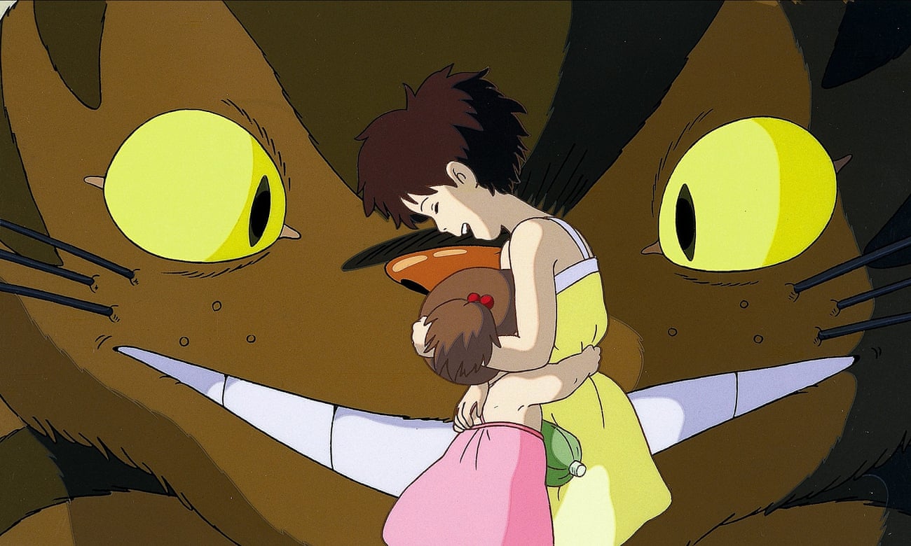 By a whisker … the girls of My Neighbour Totoro meet the catbus in the animated film.