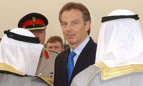 Tony Blair in Kuwait in 2003