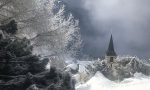 The view from the chalet balcony in Chandolin.