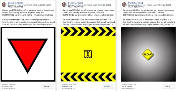 Facebook Removes Trump Re Election Ads That Feature A Nazi Symbol Technology The Guardian